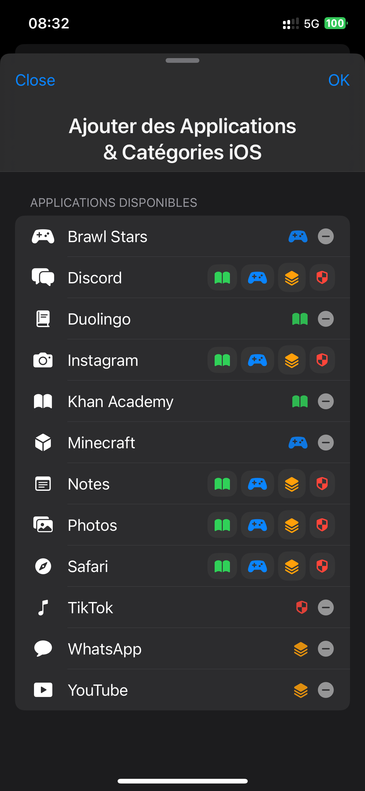 App Categorization — Work4Fun Control Disabled